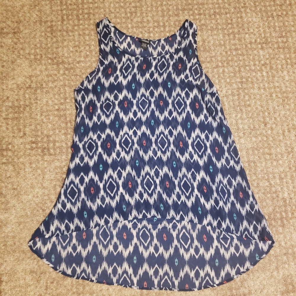 Torrid Blue Hi-Lo Tunic Tank Top